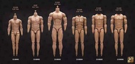 23Toys 1/6 Bd001-Bd006 Male Body Model Without Hand And Foot Parts