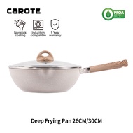 Carote Cosy Large Capacity Non Stick Stir fry Wok Healthy Frying Wok Granite Cookware Suitable For All Stove Induction