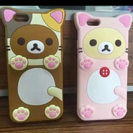 苹果iphone7手机套6plus保护壳6S轻松熊软硅胶5S卡通爱SE梅花plus