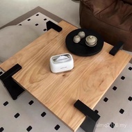 Silent Style Solid Wood Square Coffee Table Designer Log Tea Table Light Luxury Generous Living Room