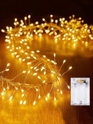 10 英尺電池供電仙女燈,100led 鞭炮串燈防水銀線星空螢火蟲燈適合 Diy 花環家庭除草室內室外聖誕裝飾品
