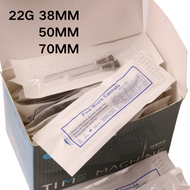 50pcs Tattoo 22G Micro Cannula Fine Needles 38mm 50mm 70mm Disposable Blunt Tip Needle for Facial Fi