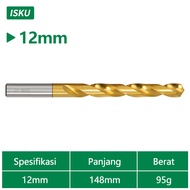 ISKU Mata Bor Beton HSS Memutar Bor 3-12mm / Mata Bor Kecepatan Tinggi Twist Drill Bit 3MM - 12 MM