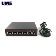 8 Port POE 2 Uplink 802.3af 10/100M+2UL GB / 90W Network LAN Switch 8PE2G