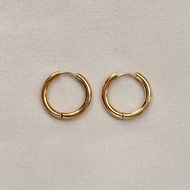 Earrings - Classic Hoops Hoops Earring/ Gold Round Earring/ Stainless Steel/