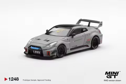 MINI GT 1:64 Nissan LB-Silhouette WORKS GT 35GT-RR Ver.1 Matte Grey Alloy Die Cast Car Model Collect