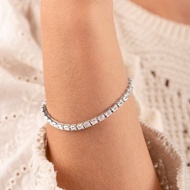 MATRIX TENNIS BRACELET CUBIC ZIRCONIA TITANIUM JEWELLERY GELANG TANGAN ANTI KARAT