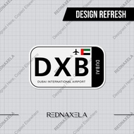 Dubai International Airport Code DXB Sign Sticker