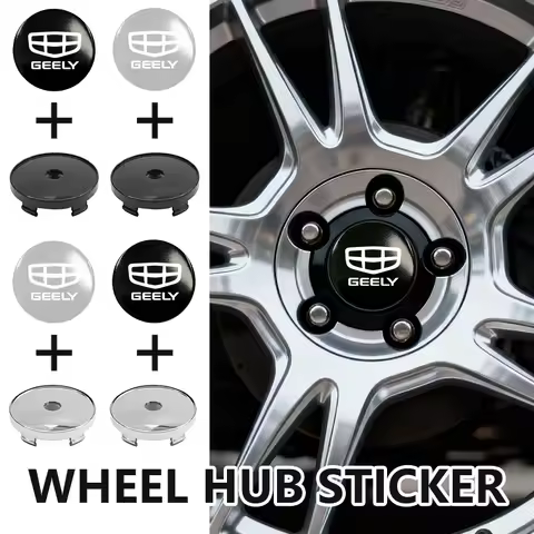 4pcs 56/60mm Car Wheel Center Hub Caps Emblem Stickers Tire Rim Covers Auto Accessories For Geely Ge