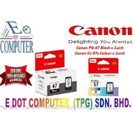 Canon PG47 and CL57s ~ "Black & Color" Ink Cartridge FOR ( E410/460/470/480/3170 )