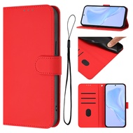 Solid-color Leather flip phone case for Xiaomi Redmi Note 11 11T Pro + Plus 11S 11R 11E Card slot wa