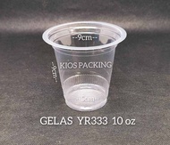 Gelas Plastik Bening 10oz | Cup Plastik Minuman 10 oz 50pcs