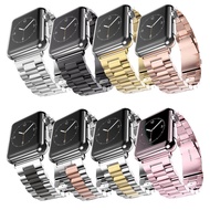 Suitable for apple Watch apple watch9 Stainless Steel Three Beads Five Beads Solid iwatch8se Metal S