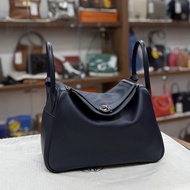 95%NEW USED HERMES LINDY 30 午夜藍 Z刻 EVERCOLOR 2Z/BlUE NUIT PHW #L30 #愛馬仕