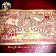 Uang kertas ORIDA lama 1947