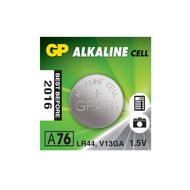 GP original A76/LR44 GENUINE GP button Alkaline Battery 1.5V - A76F-2C5 V13GA 1pc calculator watch, 