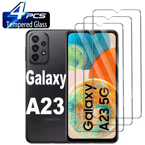 6.6" Tempered Glass Screen Protector for Samsung Galaxy A23/A23 5G - Clear HD Film with Anti-Fingerp