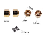 Brass 7mm Wheel Hex Thickness 4/5/6mm For 1/24 RC Crawler FMS FCX24 FCX18 Upgrade (FCX24-07)