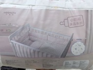 100%全新 BB床單被鋪連床圍 Minimoto Baby Bedding Set - Pink