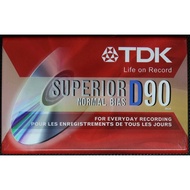 GENUINE TDK SUPERIOR D90 90 Minutes Audio Cassette