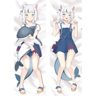 Anime Hololive Gawr Gura Pillow Case Dakimakura 2-Side Printed Throw Cushion Hugging Body Pillow