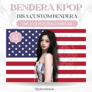 AMERICAN FLAG KPOP AHYEON BAEMON BABYMONSTERBM KPOP POSTER/ KPOP FLAG/ Jung Ahyeon KPOP Tapestry/ Kp