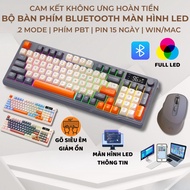 M96 7-Color LED Bluetooth Wireless Keyboard Set with Screen, 2 Modes, High Quality PBT Keys, Smooth 