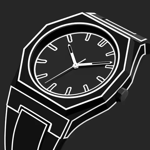 Men's Quartz Watch 3D Sketch Quartz Watch Anime Style Sports Watch