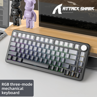 Attack Shark X85pro Mechanical Keyboard RGB 3 Mode Wireless Bluetooth Hot-Swappable Sideway Keycaps