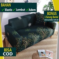 COVER SOFA SEATER Sarung SOFA stretch elastis GREEN TREE / cover sofa bed / cover sofa 3 seater / co