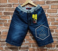Yj Jeans Celana Pendek Pria Rib Jeans Warna Dark Blue