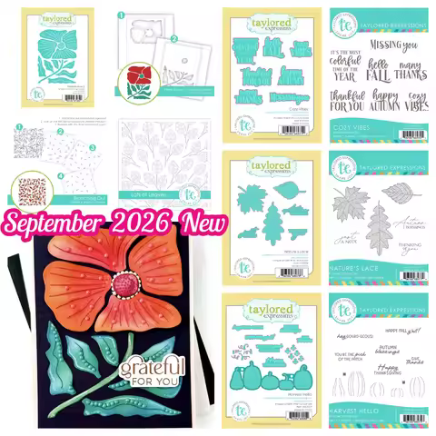 Harvest Hello Nature's Lace Petal Pusher 2 Layering Stencil Metal Cutting Dies Scrapbook Greeting Jo