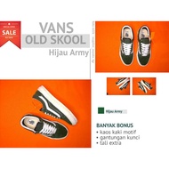 HIJAU Vans OLD SKOOL OG ARMY Green Shoes Men VANS OLD SCHOOL ARMY Shoes Men SNEAKERS Men VANS