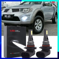 หลอดไฟหน้าตัดหมอก LED สีขาว 6000K 12V-24V ชุด 2 ชิ้น Mitsubishi Triton (Mk1) 4th Gen (2010 -2015) (ไ