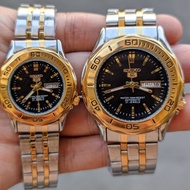 SEIKO 5 COUPLE WATCH Analog Quartz OEM with date and day Japan made Stainless Steel