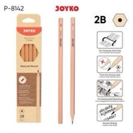 (4 SEEDS) NEW Joyko Pencil P-8142 natural Wood 2B 1 BOX 12 PCS