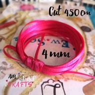 4MM Ribbon satin Fabric Plain Color (Many Colors To Choose From) Small Size Width 4 Mm x Length 450 