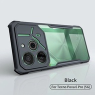 Casing For Tecno Pova 6 Neo Case Airbags Shockproof Transparent Laser Pattern Cover For Tecno Pova 6