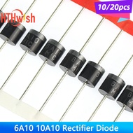 10/20PCS 6A10 10A10 Rectifier Diode 1000V 6A 10A  R-6  Diode Package Diodes Electronic Components