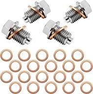 Prozwee 4PCS M14x1.5 Magnetic Engine Oil Drain Plug,Oil Drain Stainless Steel Nut Bolt with High-Tem