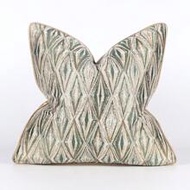 1pc Modern Minimalist Green And Gold Jacquard Decorative Pillow Case, Suitable For Sofa, Living Room