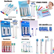 Set Of 4 Electric Toothbrush Heads For Oral B Braun Machines