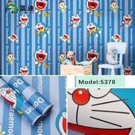 Doraemon Striped Wallpaper 8m to 9m x 45cm