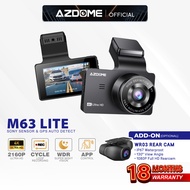 AZDOME M63 Lite 2160P/4K Ultra HD Dual Channel Front &amp; Rear DashCam Night Vision App Control Car Camera Driving Recorder