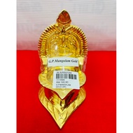 Sri Ganesh Gold plated Kamatchi vilakku 4.5 inch 11 cm