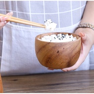 Acacia Wood Whole Wooden Bowl Household Japanese Basin Fruit Plate Salad Soup [CH321]