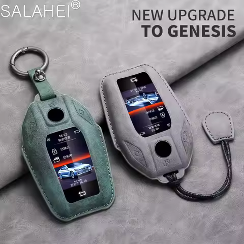 Leather Car Smart Key Case Cover Protect Shell For BMW 3 5 7 Series I8 6 Series GT X3 X5 IX3 M4 M5 G