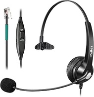 Telephone Headset RJ9 with Microphone Noise Cancelling, Landline Phone Headphones for Gigaset DA710 