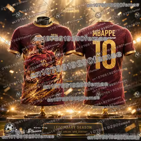 Hot Sale Mbappe Soccer Fan Champion Commemorative Shirt Kids Adults Comfortable Breathable Quick Dry