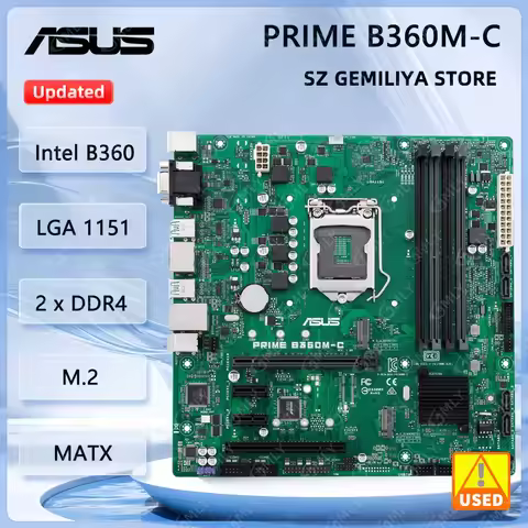 Placa base ASUS PRIME B360M-C LGA 1151 Intel B365 DDR4 PCIe 3,0 USB 3,1 Micro ATX compatible con CPU